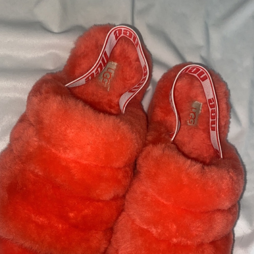 UGG Fluff Yeah Slide Shearling Slipper - Orange